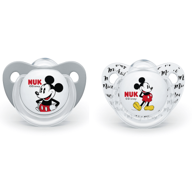 NUK биберон залъгалка силикон 6-18 мес. 2бр MICKEY