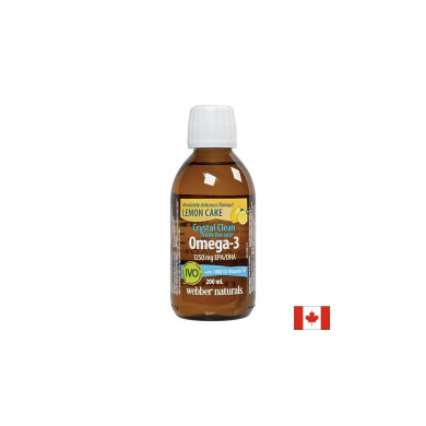 Crystal Clean from the sea® Omega-3 1250 mg (EPA/DHA 750/500) - Омега-3 + витамин D3 1000 IU, 200 ml Webber Naturals