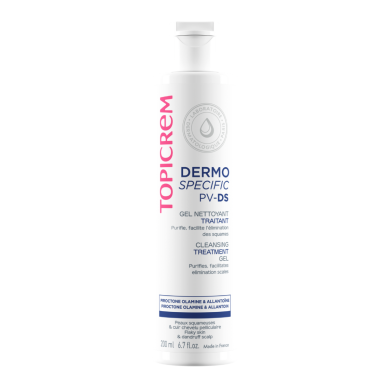 Topicrem PV/DS Cleansing Gel Почистващ гел за коса и тяло за суха лющеща се кожа и пърхот 200 мл