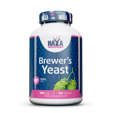 Haya Labs Brewer's Yeast 800mg / Бирена Мая / 120tabs.