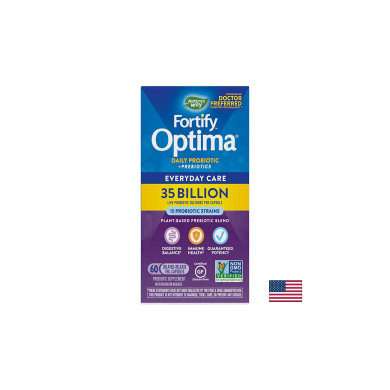 Fortify™ Optima® Daily Probiotic + Prebiotic - Фортифай пробиотик + пребиотици, 35 милиарда активни пробиотици, 60 капсули Nature’s Way