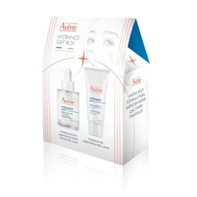 Avene BOX  Hydrance Лек хидратиращ крем 40 мл + Хидратиращ серум-концентрат за лице 30 мл Комплект