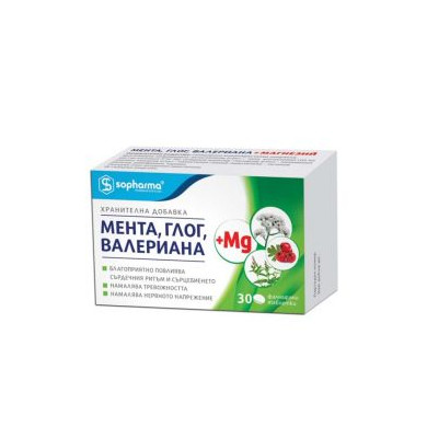 МЕНТА ГЛОГ ВАЛЕРИАНА + Mg таблетки х 30