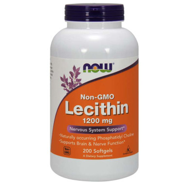 Now - Lecithin / Лецитин 1200 Мг - 200 Дражета