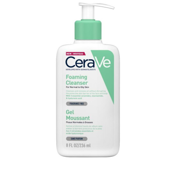 CeraVe Почистващa гел-пяна за лице и тяло за нормалнa до мазна кожа 236 мл