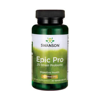 SWANSON Epic Pro 25-Strain Probiotic 30 Billion CFU / 30 Vcaps