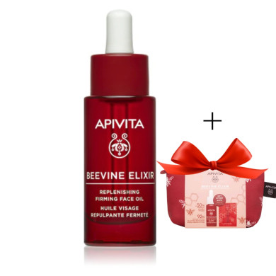 Apivita Beevine Elixir Replenishing Face Oil подхранващо масло за лице с ревитализиращ ефект 30мл + ПОДАРЪЧЕН СЕТ
