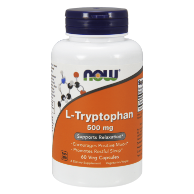 Now - L-Tryptophan / Л-Триптофан 500 Мг - 60 Капсули