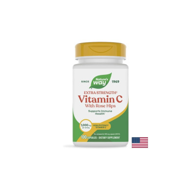 Vitamin C with Rose Hips/ Витамин С 1000 mg & Шипка x 100 капсули Nature’s Way