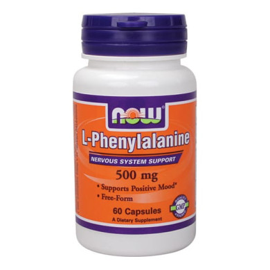 Now - L-Phenylalanine /Л-Фенилаланин 500 Мг - 60 Капсули
