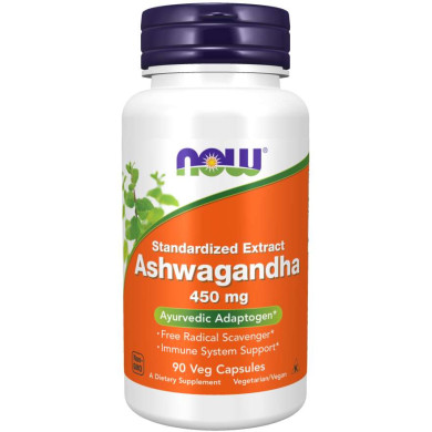 Now - Ashwagandha Extract  /Екстракт от Ашваганда 450 Мг - 90 Капсули