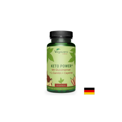 Keto Power® с глюкоманан, L-карнитин и лют червен пипер, 60 капсули