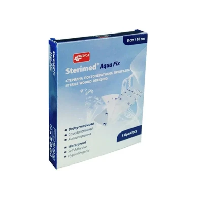Sterimed Aqua Fix Стерилни постоперативни превръзки 8 см/10 см x5 бр Medica