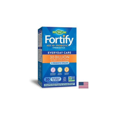 Fortify™ Probiotic 50+ Пробиотик за възрастни 50+, 30 милиарда активни пробиотици, 30 капсули със забавено освобождаване Nature’s Way