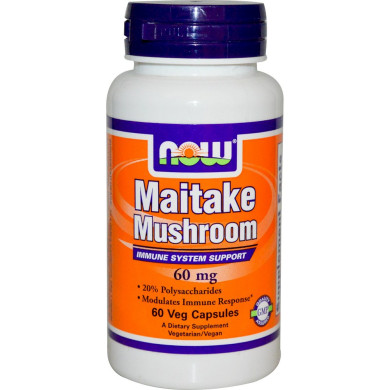 Now - Maitake Mushrooms / Гъби Майтаке 60 Мг - 60 Капсули