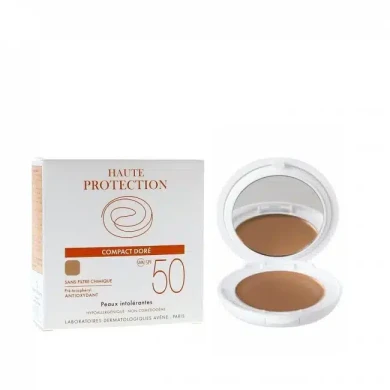 Avene SUN  кремообразна минерална пудра SPF 50 цвят меден