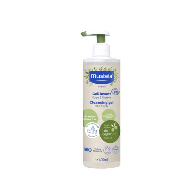 MUSTELA BIO ORGANIC Измиващ гел  2 в 1 коса и тяло – без парфюм