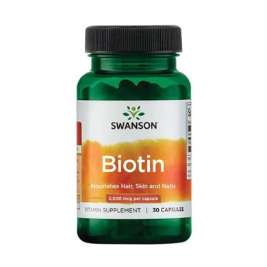 SWANSON Biotin 5000mcg / 30 Caps