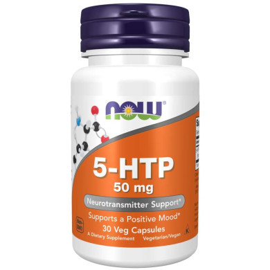Now - 5-Htp / 5-Хидрокситриптофан 50 Мг- 30 Капсули
