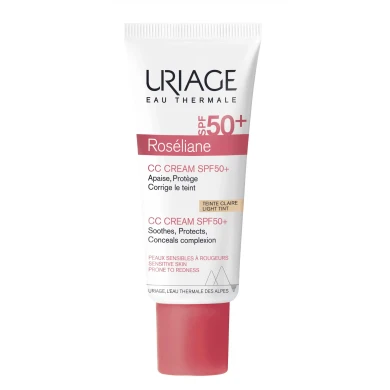 URIAGE ROSELIANE CC CREAM SPF50+ ХИДРАТИРАЩ ЗАЩИТЕН КРЕМ ЗА КОРЕКЦИЯ НА ТЕНА – СВЕТЪЛ НЮАНС 40мл