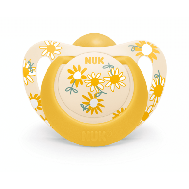 NUK биберон залъгалка каучук 6-18мес. 1бр. STAR + box