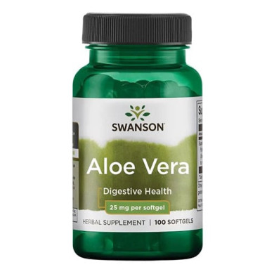SWANSON Aloe Vera / Алое Вера 25mg. / 100 Softgels