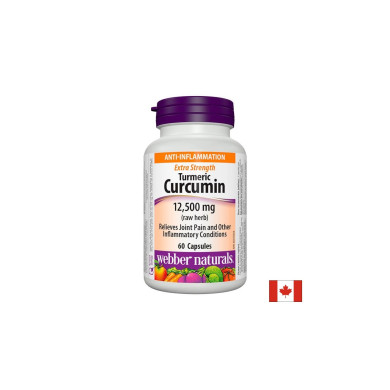 Turmeric Curcumin Extra Strength/ Куркума (куркумин) 500 mg х 60 капсули Webber Naturals