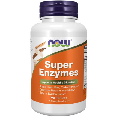 Now - Super Enzymes / Супер Ензими- 90 Таблетки