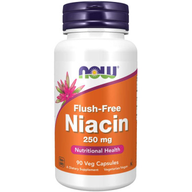 Now - Flush-Free Niacin / Недразнеща Форма На Витамин B-3 250 Мг - 90 Капсули