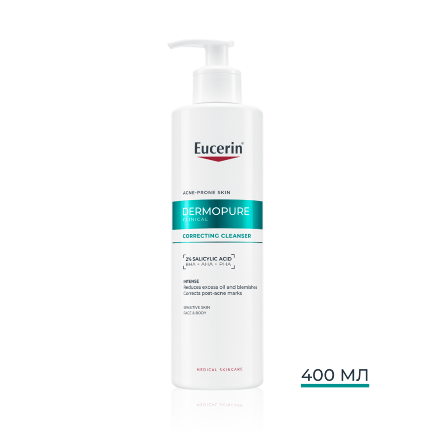 Eucerin DERMOPURE CLINICAL Коригиращ измиващ гел 400 мл.