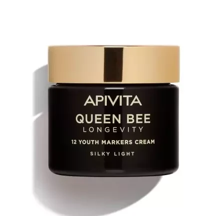 Apivita Queen Bee Longevity Копринен лек крем 50 ml + подарък серум 10 мл