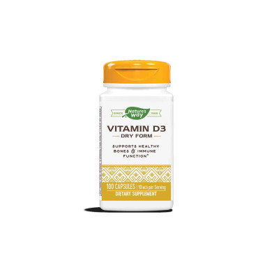 Vitamin D3 Dry Form/ Витамин D3 (сух) 400 IU х 100 капсули Nature’s Way