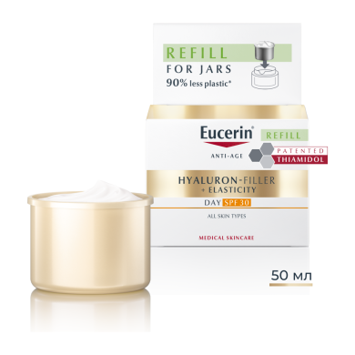 Eucerin®Hyaluron-Filler+Elasticity Дневен крем за всеки тип кожа SPF30 Пълнител