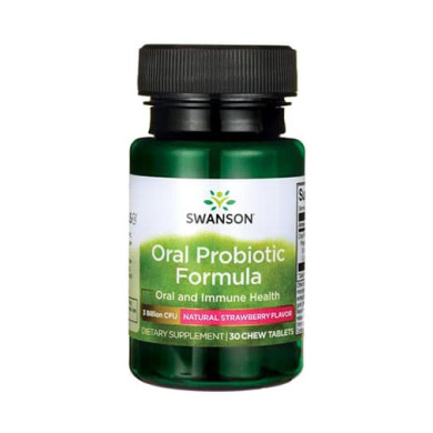 Oral Probiotic Formula Natural Strawberry Flavor / 30 Chew