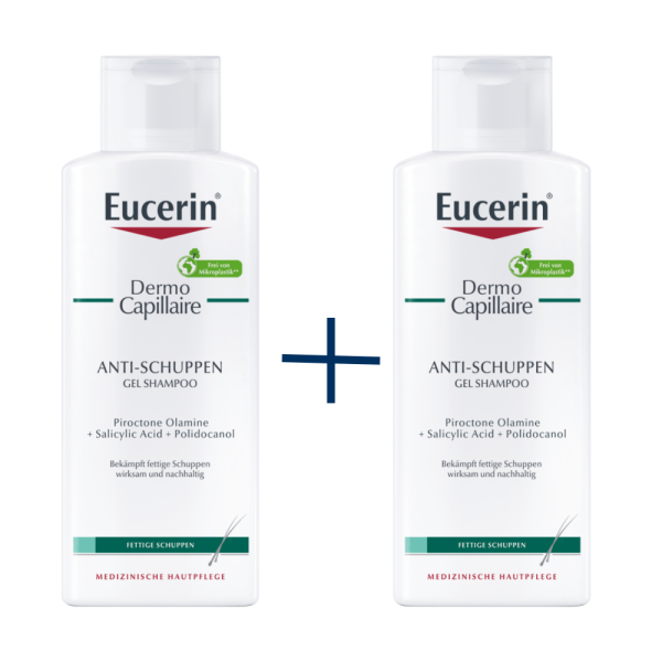 Eucerin DermoCapillaire гел-шампоан против мазен пърхот 1+1