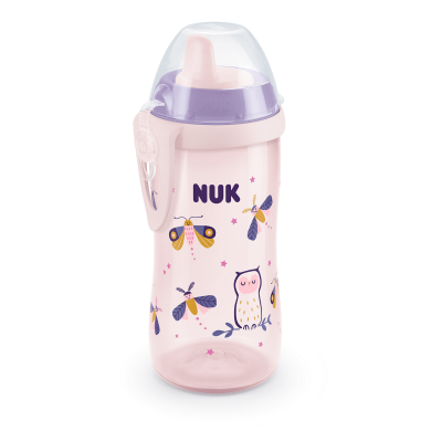 NUK Kiddy Cup 300мл, с твърд накрайник, 12+м. Glow in the Dark