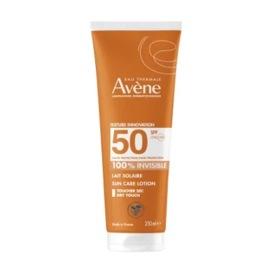 Avene SUN  SPF50 100% Невидимо слънцезащитно мляко за лице и тяло 250 ml