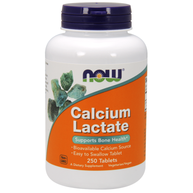 Now - Calcium Lactate / Калций - 250 Таблетки