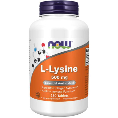 Now - L-Lysine /Л-Лизин 500 Мг - 250 Tаблетки