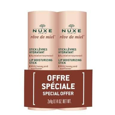 Nuxe Reve de Miel Подхранващ стик за устни 4 г х 2 промо комплект