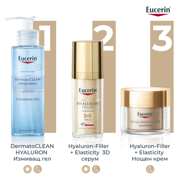 Eucerin® Hyaluron-Filler+Elasticity Нощен крем за лице 50 мл Пълнител