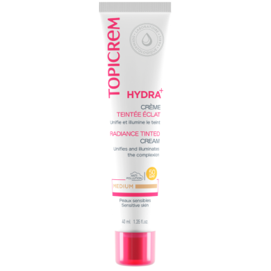 TOPICREM HYDRA+RADIANCE ТОНИРАН ХИДРАТИРАЩ КРЕМ ЗА ЛИЦЕ SPF 50 - МЕДИУМ