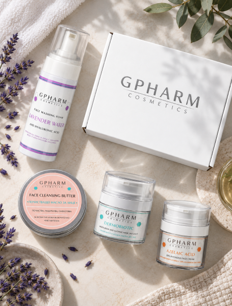 Комплект грижа при проблемна кожа, зачервяване и пигментации Gpharm