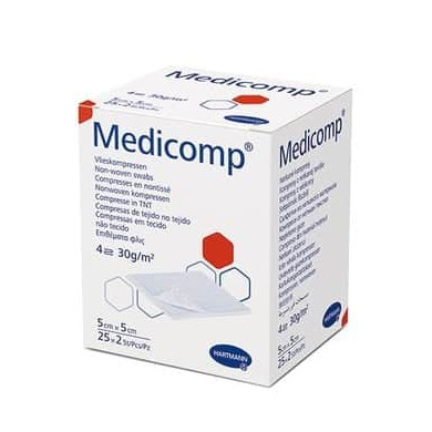 МЕДИКОМП КОМПРЕС НТТ СТЕРИЛЕН 7,5СМ/7,5СМ Х 50 (25 Х 2)