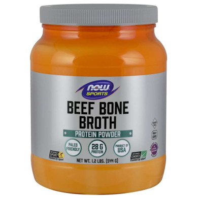 Now Sports - Beef Bone Broth /Телешки костен бульон - 1.2 Lbs
