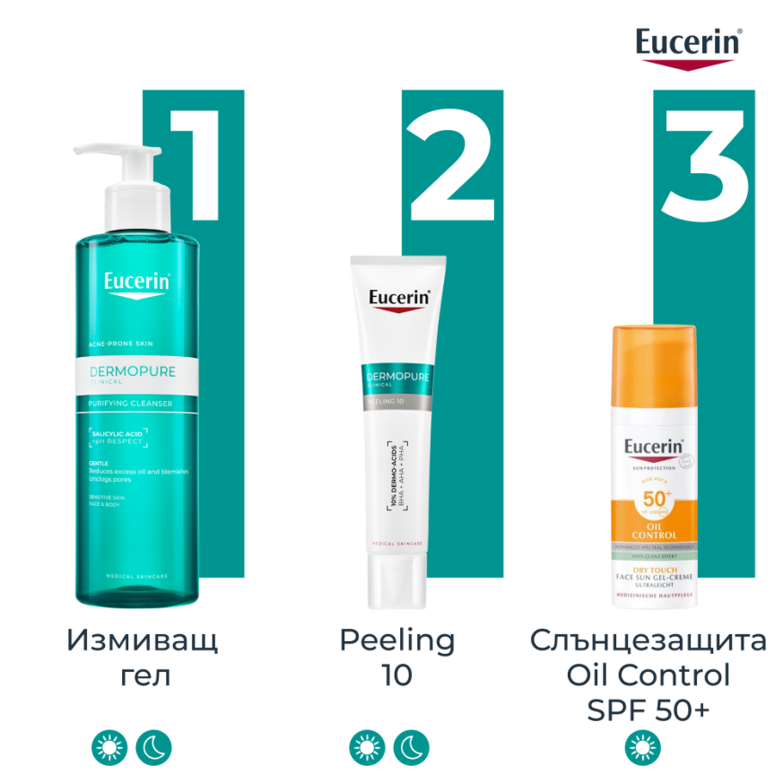 Eucerin DERMOPURE CLINICAL Peeling 10  Обновяваща нощна грижа за кожа, склонна към акне 40 мл.