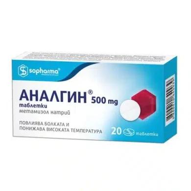 АНАЛГИН таблетки 500 мг х 20 СОФАРМА
