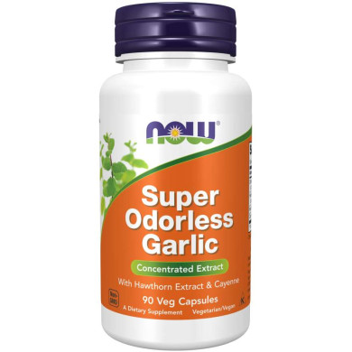 Now - Super Odorless Garlic (Чесън Без Мирис) - 90 Капсули