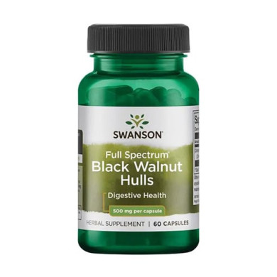 SWANSON Black Walnut Hulls 500mg. / 60 Caps