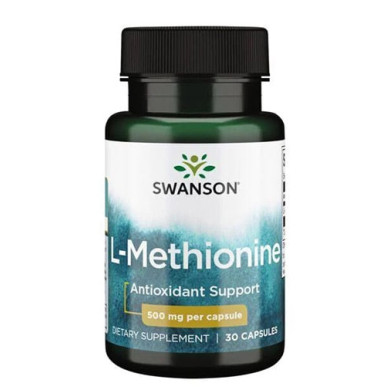 SWANSON 100% Pure L-Methionine 500 mg / 30 Caps